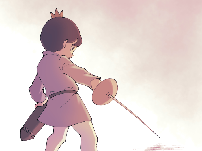 Bojji from Ranking of Kings with a sword