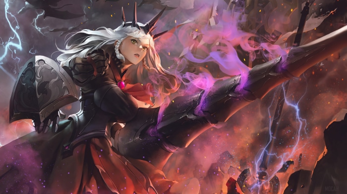 4K illustration of a warrior woman from Epic Seven