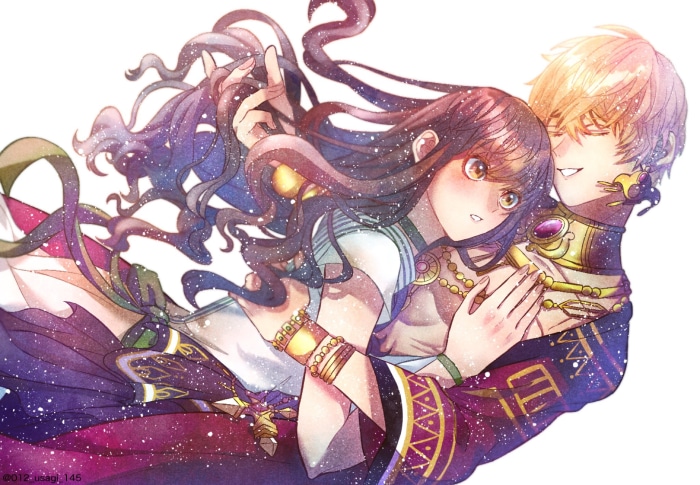 Gilgamesh and woman from Fate/Extella: The Umbral Star