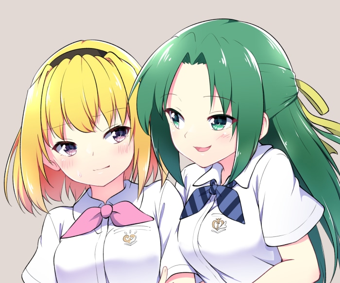 Hōjō Satoko and Sonozaki Shion from When They Cry