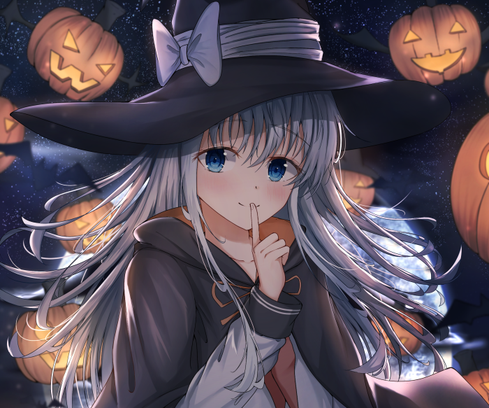 Hibiki from Kantai Collection as a witch for Halloween