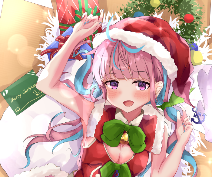 Minato Aqua from Hololive in Christmas Outfit