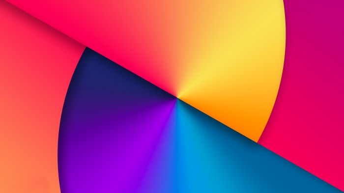 Abstract Colorful Geometric Shapes with Gradient