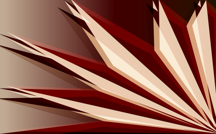 Abstract Red Geometric Shapes