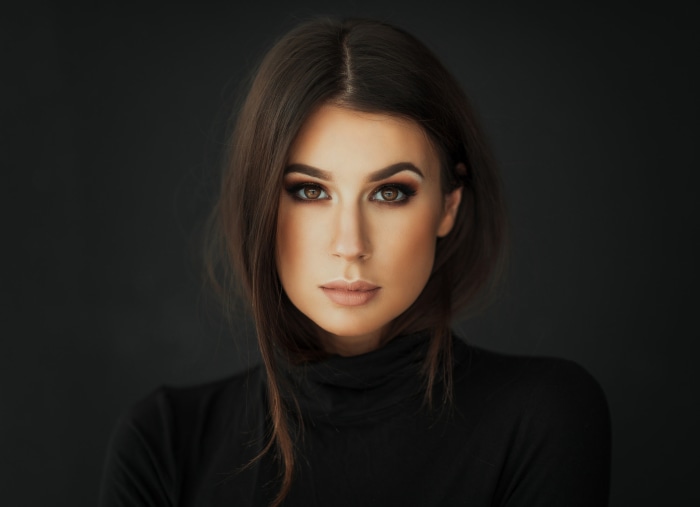 Brunette Model with Intense Gaze