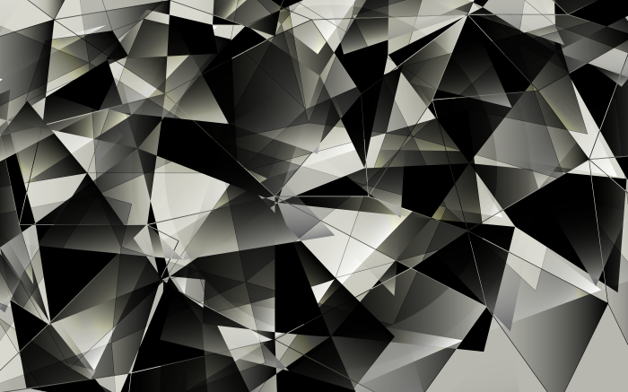 Abstract geometric shapes in black and white