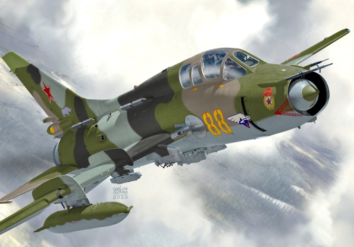 Sukhoi Su-17 fighter jet in flight