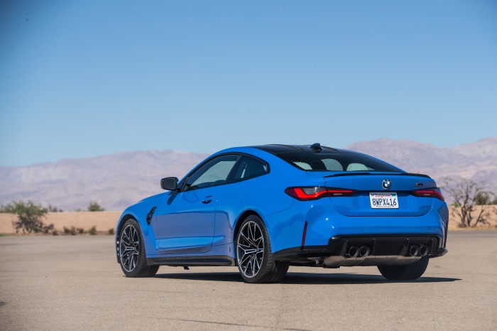 Blue BMW M4 Competition Coupe 4K
