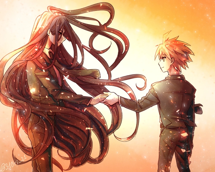 Makoto Naegi and Junko Enoshima from Danganronpa