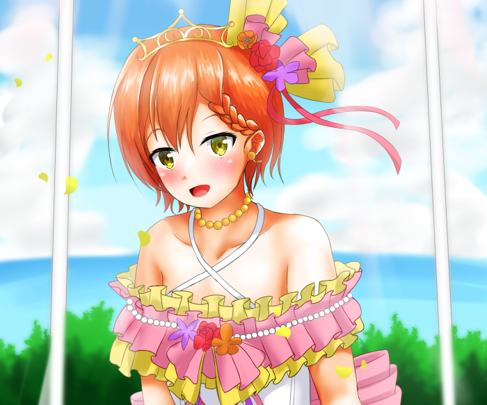 Rin Hoshizora from Love Live! in a princess outfit