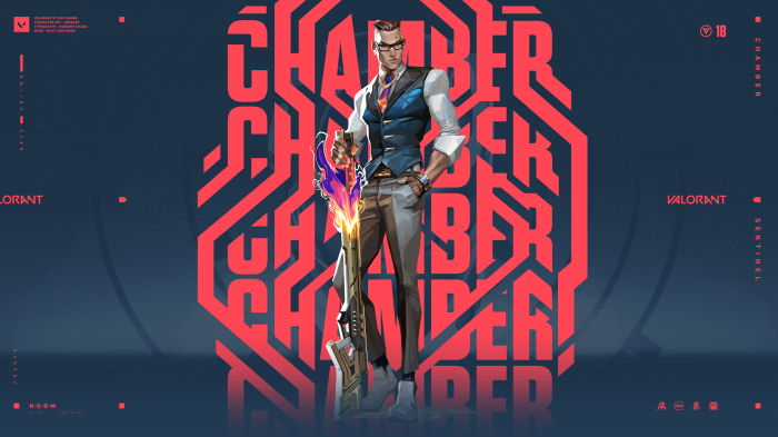 Chamber from Valorant with his weapon
