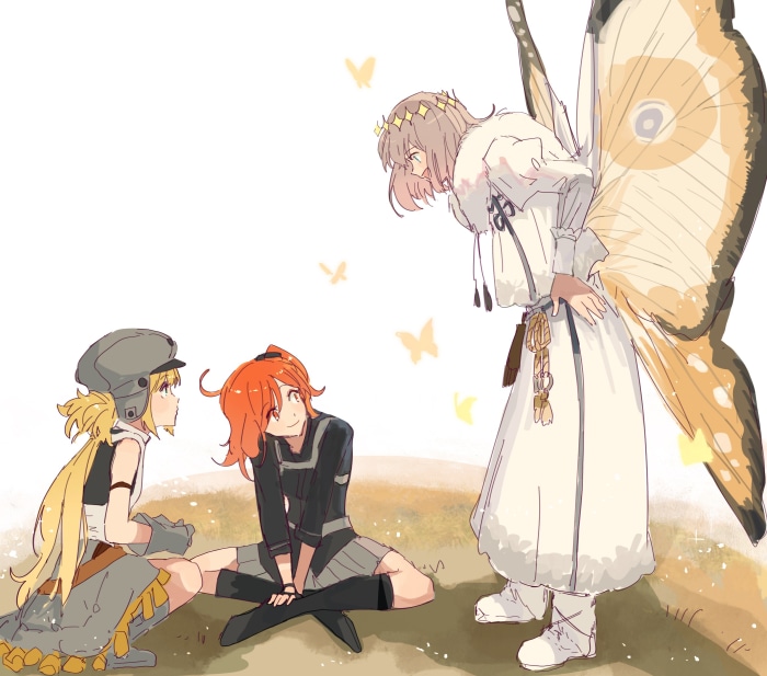 Oberon, Gudako, and Saber from Fate/Grand Order