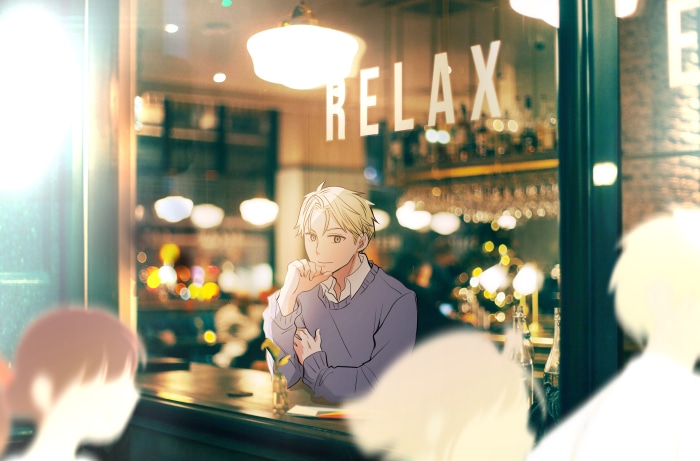 Loid Forger from Spy X Family in a bar
