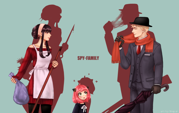 Yor, Anya, and Loid Forger from Spy x Family