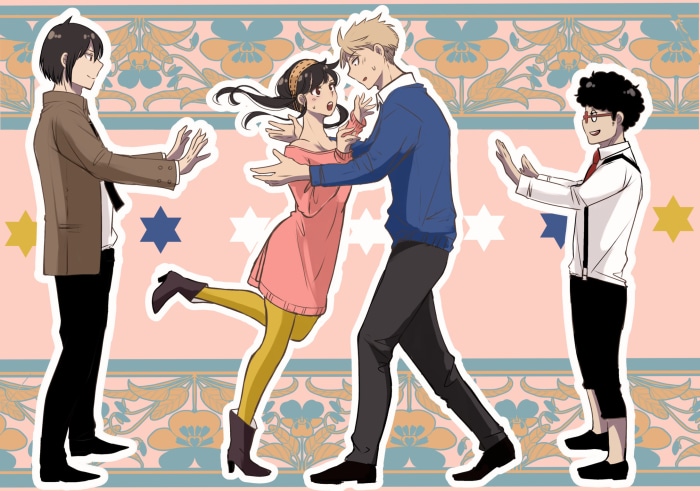 Yor, Loid, Franky, and Yuri from Spy X Family