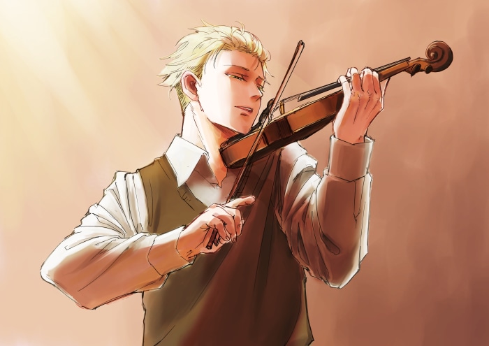 Loid Forger from Spy X Family playing the violin