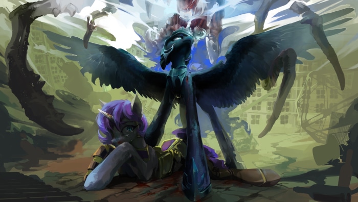 Nightmare Moon and pony from My Little Pony: Friendship Is Magic