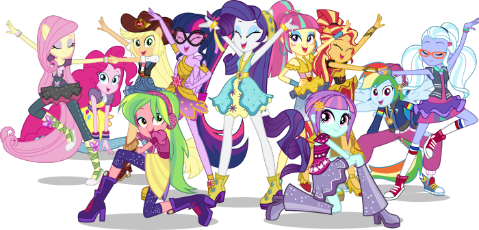 My Little Pony: Equestria Girls characters posing