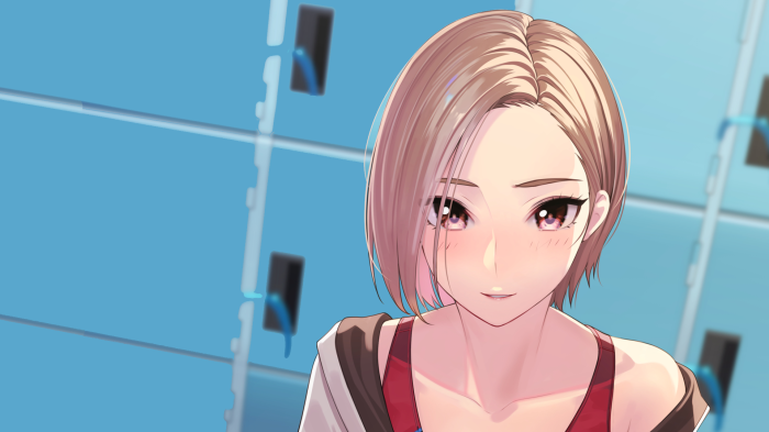 Girl in a locker room