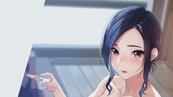 Girl holding a small cup