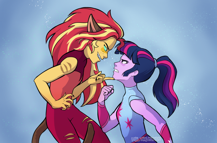 Sunset Shimmer and Sci-Twi from My Little Pony: Equestria Girls