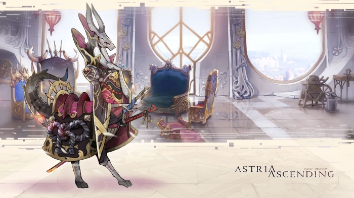 Astria Ascending character in ornate room