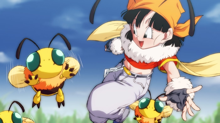 Pan from Dragon Ball GT with bees