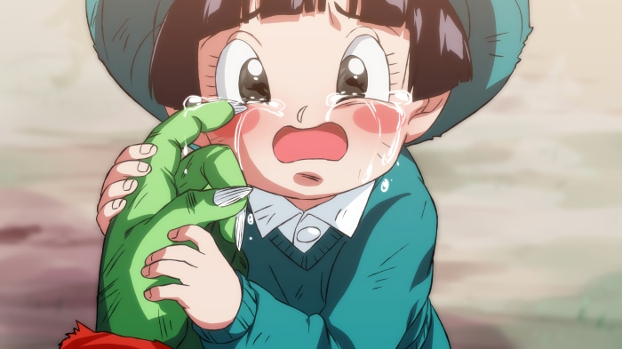 Pan from Dragon Ball Super crying