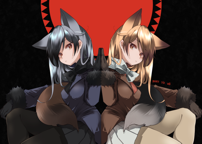 Two Kemono Friends characters with animal ears