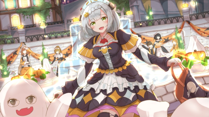 Noelle from Genshin Impact in Halloween costume