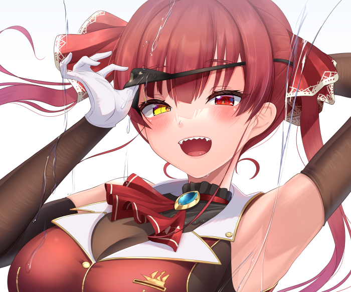Houshou Marine from Hololive with Heterochromia