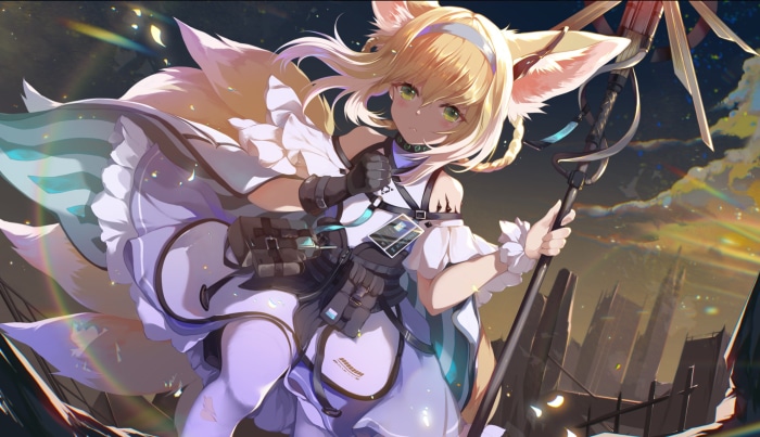 Suzuran from Arknights with Fox Ears