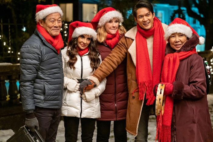 Love Hard Cast in Christmas Attire
