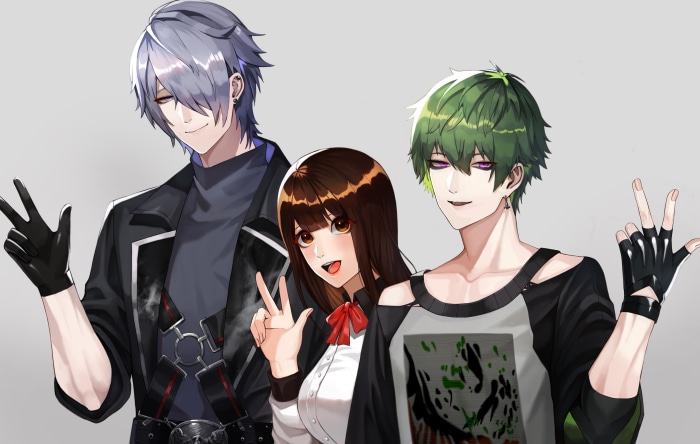 Heath, Kazami Saki, and Shin from BlackStar ~Theater Starless~