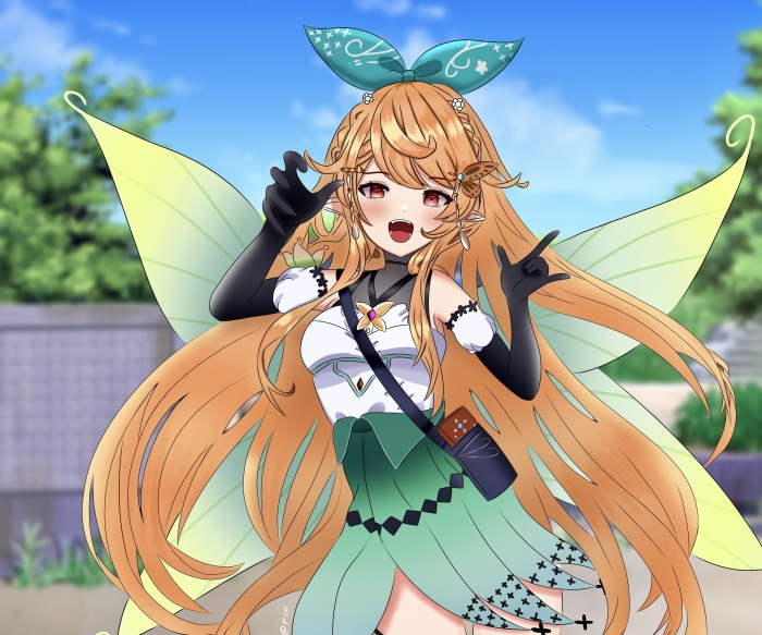 Pomu Rainpuff from Nijisanji, a fairy girl