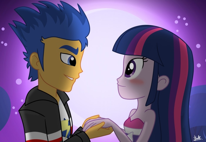 Flash Sentry and Twilight Sparkle from My Little