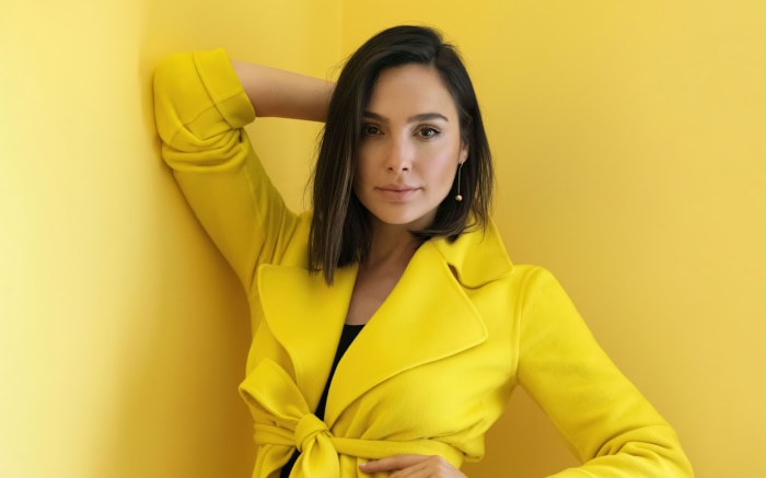 Gal Gadot in Yellow Coat