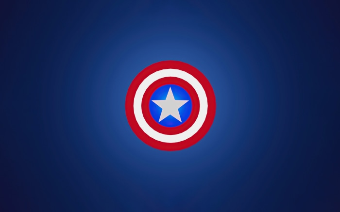 Captain America's Shield Minimalist Logo
