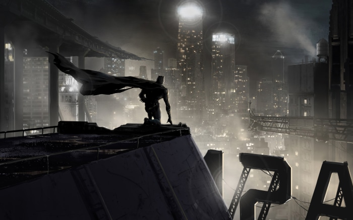 Batman from DC Comics in Gotham City 4K