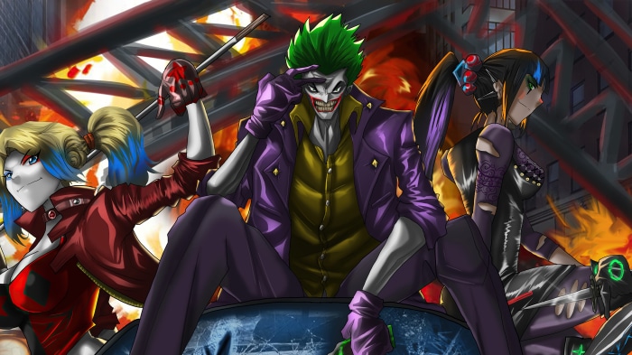 Joker, Harley Quinn, and Punchline from DC Comics 4K
