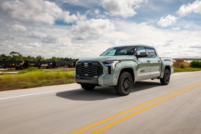 Toyota Tundra TRD SR5 CrewMax driving on road