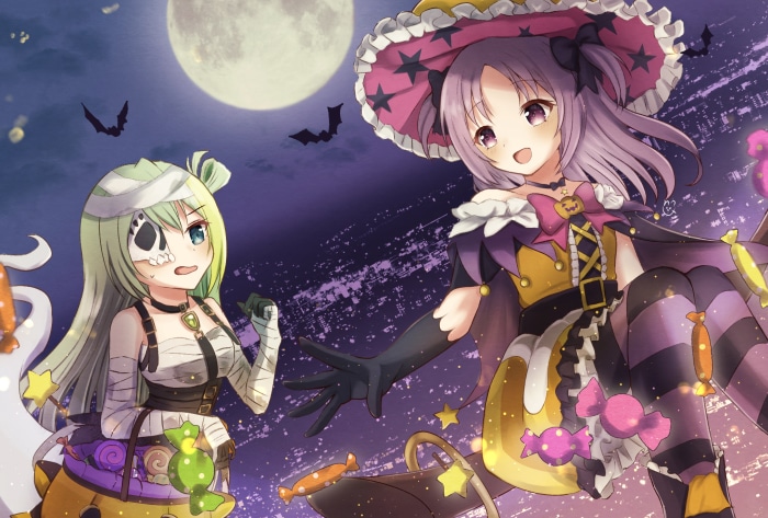 Alina Gray and Karin Misono from Magia Record: Puella Magi Madoka Magica Side Story
