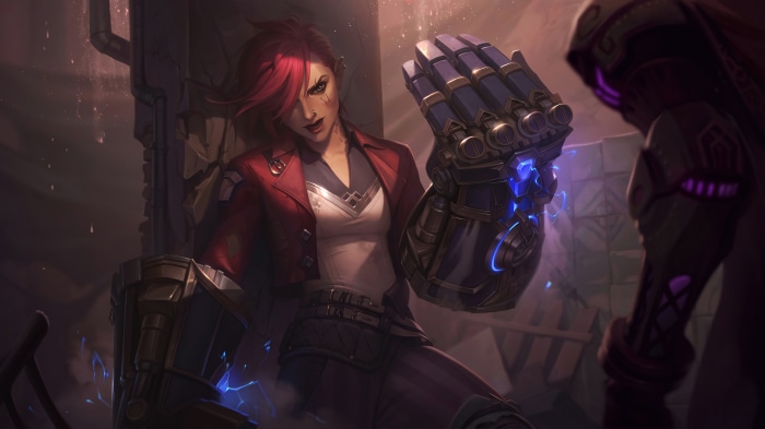 Vi from Arcane with mechanical gauntlets