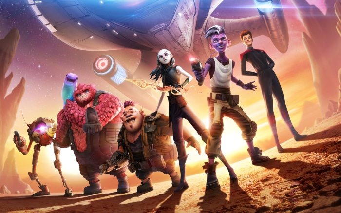 Star Trek: Prodigy characters on alien planet