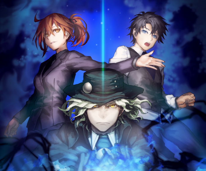 Gudako, Ritsuka Fujimaru, and Edmond Dantes from Fate/Grand Order