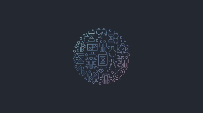 Science and Genetics Icons Gradient 4K
