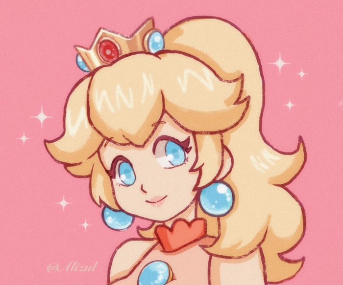 Princess Peach from Super Mario Bros. Art