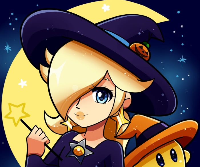 Rosalina as a Halloween Witch from Super Mario Galaxy