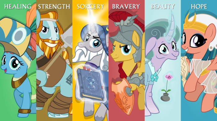 My Little Pony characters representing virtues