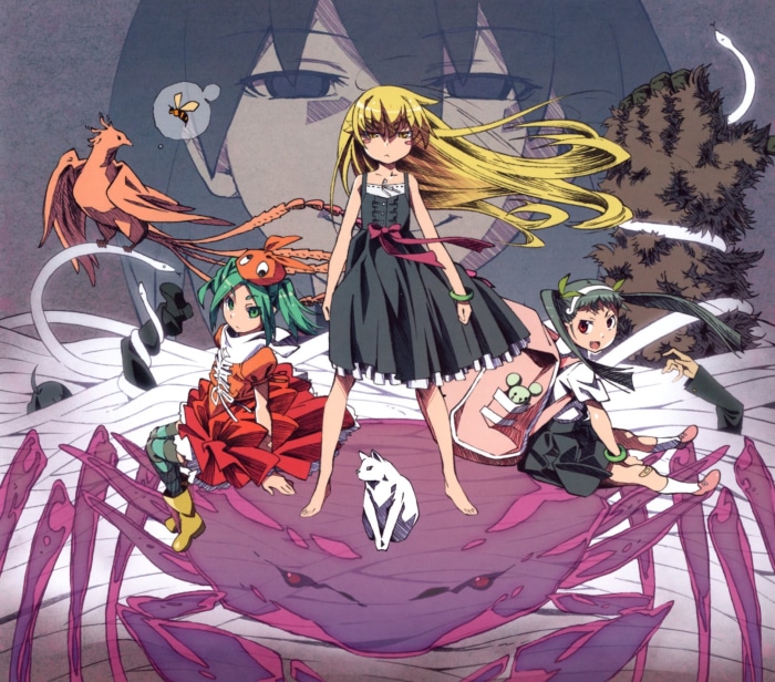 Shinobu, Mayoi Hachikuji, Yotsugi Ononoki, Ougi Oshino